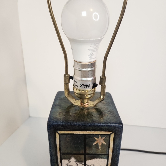 Braemar Pottery Coombs Vancouver Island Irridescent Cat Pottery Lamp Cats 1990s - Picture 10 of 13